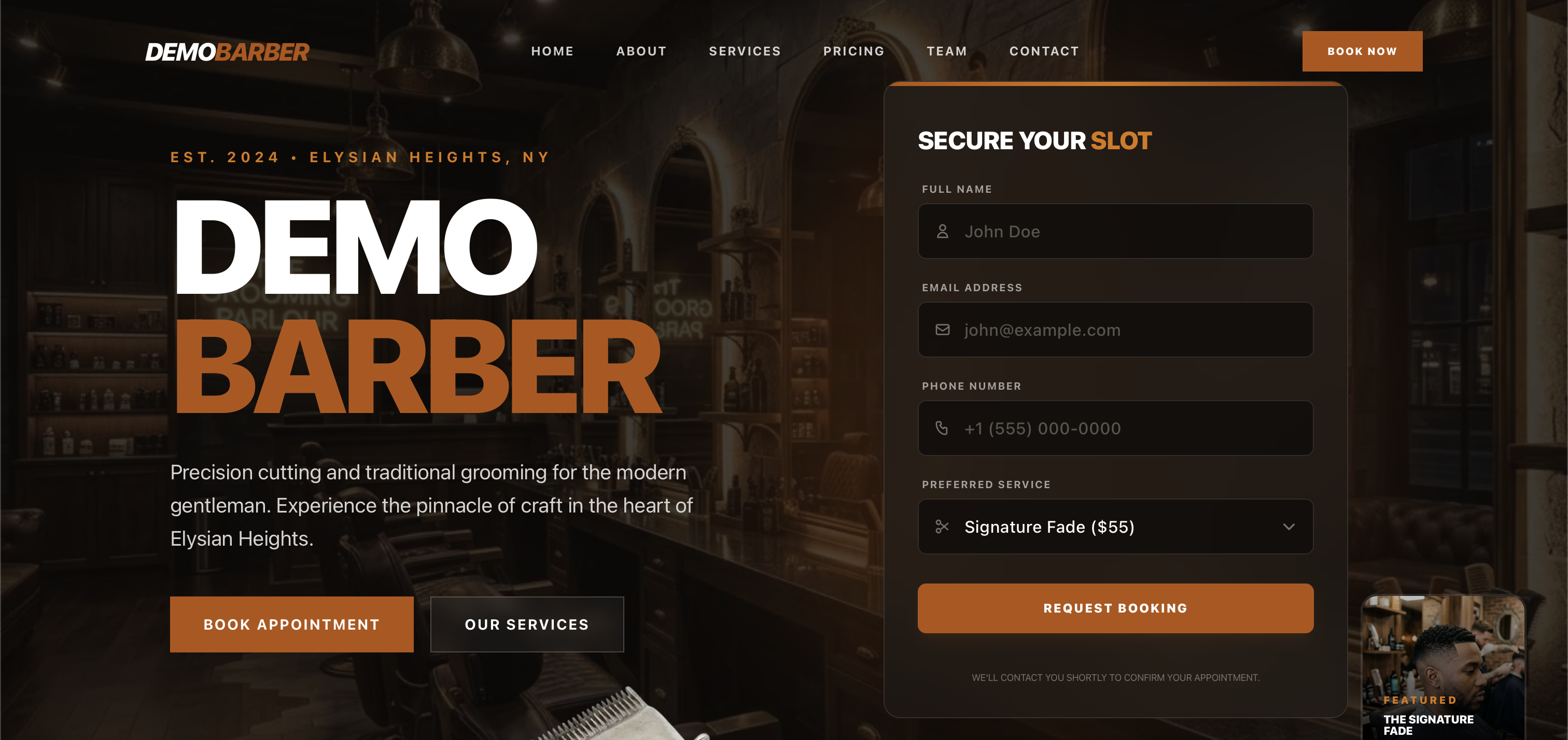 Barber Shop Demo